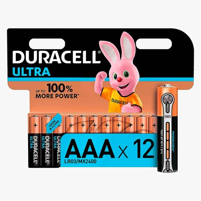 Duracell Ultra AAA Alkaline Battery LR03 | 12 Pack