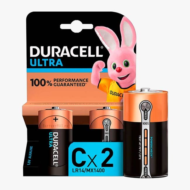 Duracell Ultra C Alkaline Battery LR14 | 2 Pack