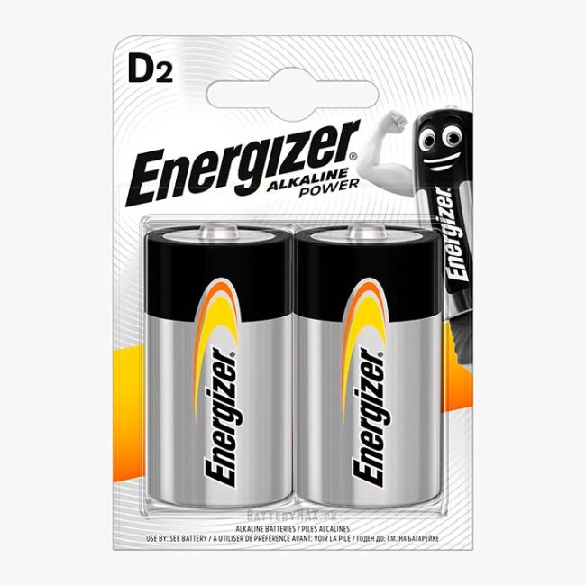 Energizer Alkaline Power D Alkaline Battery LR20 | 2 Pack