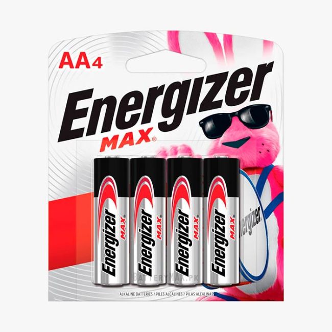 Energizer Max AA Alkaline Battery LR6 | 4 Pack