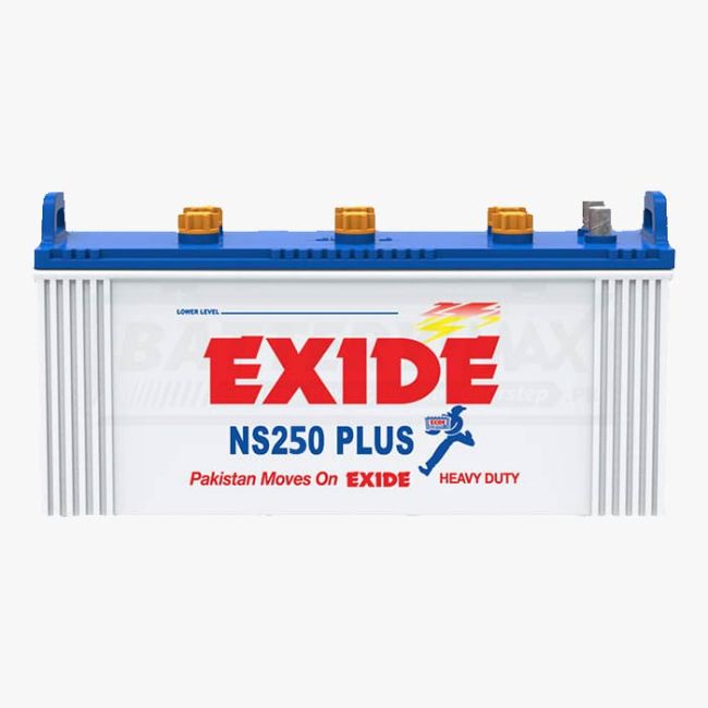 EXIDE NS250-Plus Lead Acid Unsealed Car Battery