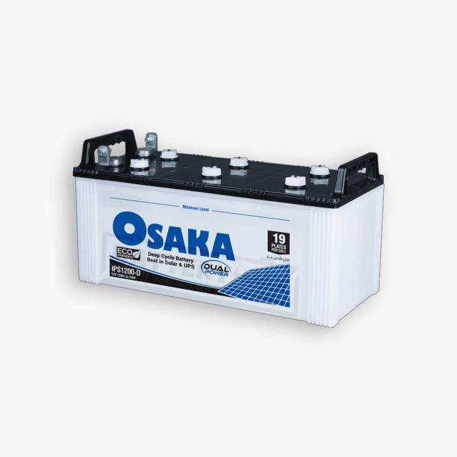 Osaka IPS 1200-D Deep Cycle Lead Acid Unsealed UPS & Solar Battery