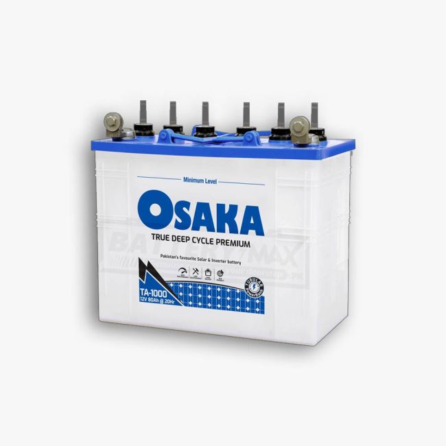 Osaka TA-1000 Deep Cycle Lead Acid Unsealed Tubular UPS & Solar Battery