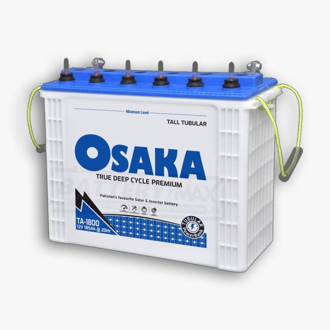 Osaka TA-1800 Deep Cycle Lead Acid Unsealed Tubular UPS & Solar Battery