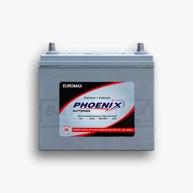 Phoenix EUROMAX-60L Maintenance Free Lead Acid Sealed Car Battery