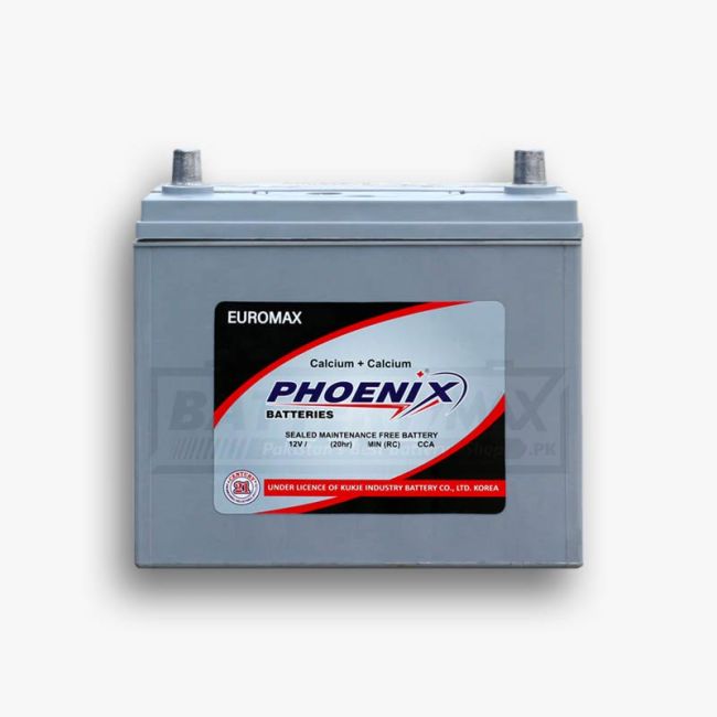 Phoenix EUROMAX-70L Maintenance Free Lead Acid Sealed Car Battery