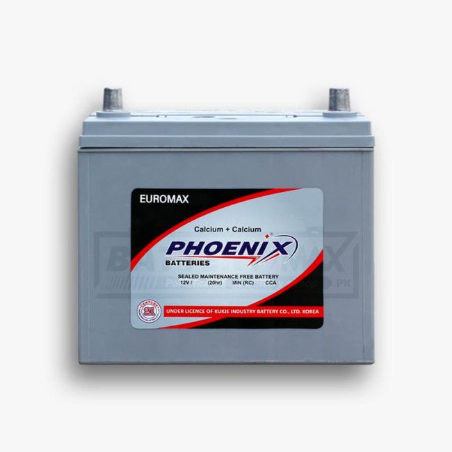 Phoenix EUROMAX-75L Maintenance Free Lead Acid Sealed Car Battery