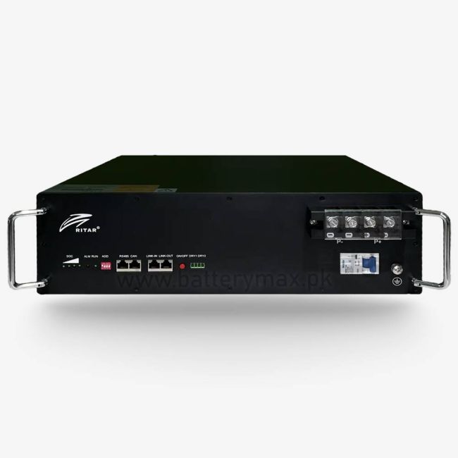 Ritar R-LFP51.2V100Ah 51.2V 100Ah 5.1kWh Lithium Iron Phosphate LiFePO4 (LFP) UPS and Solar Lithium Battery