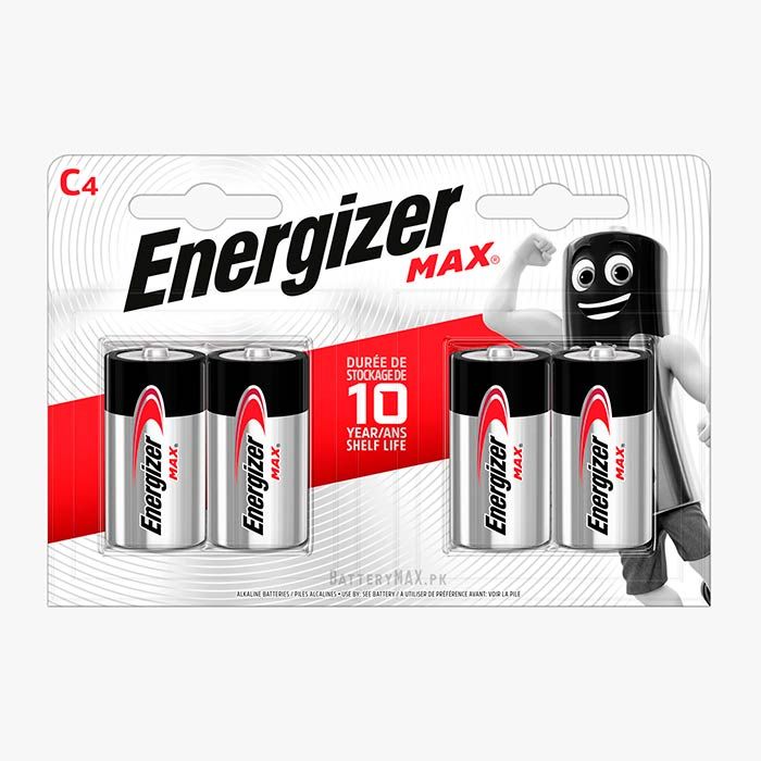 Energizer Max C Alkaline Battery LR14 4 Pack Pakistan's Best Battery