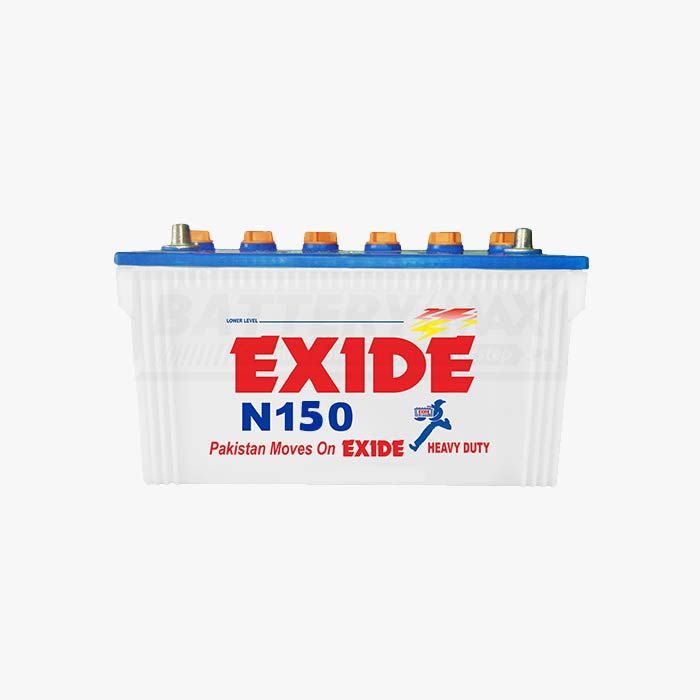 EXIDE N150 Lead Acid Unsealed Car Battery Pakistan's Best Battery